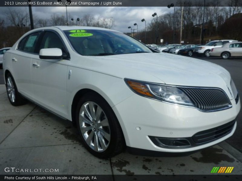 Crystal Champagne / Light Dune 2013 Lincoln MKS EcoBoost AWD