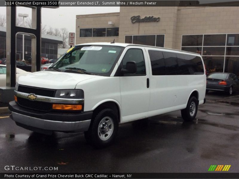 Summit White / Medium Pewter 2014 Chevrolet Express 3500 Passenger Extended LT