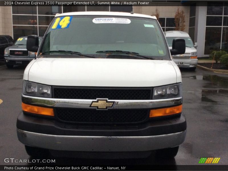 Summit White / Medium Pewter 2014 Chevrolet Express 3500 Passenger Extended LT
