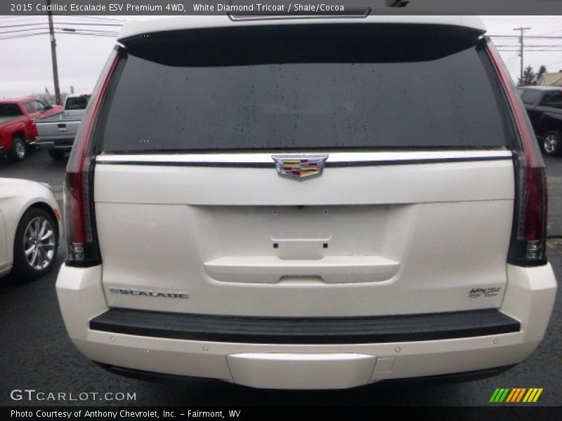White Diamond Tricoat / Shale/Cocoa 2015 Cadillac Escalade ESV Premium 4WD