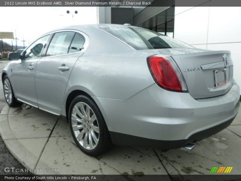 Silver Diamond Premium Metallic / Charcoal Black 2012 Lincoln MKS EcoBoost AWD