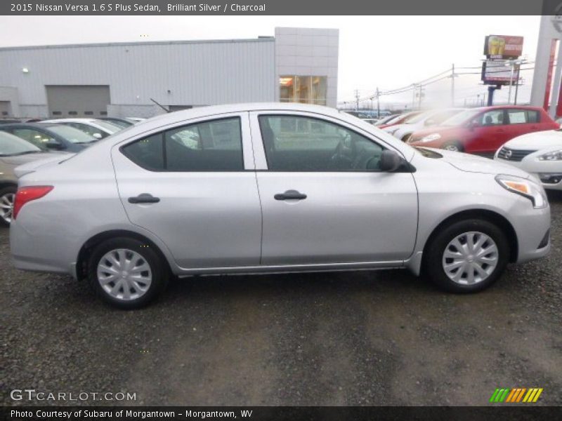Brilliant Silver / Charcoal 2015 Nissan Versa 1.6 S Plus Sedan