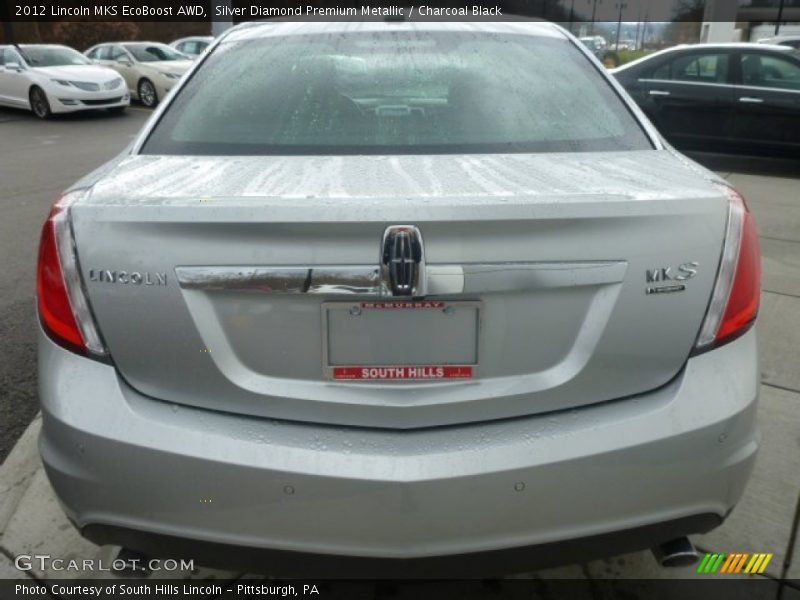 Silver Diamond Premium Metallic / Charcoal Black 2012 Lincoln MKS EcoBoost AWD
