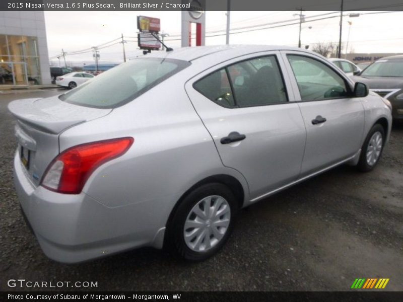 Brilliant Silver / Charcoal 2015 Nissan Versa 1.6 S Plus Sedan