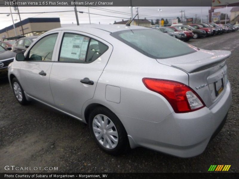 Brilliant Silver / Charcoal 2015 Nissan Versa 1.6 S Plus Sedan
