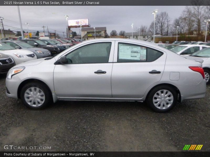 Brilliant Silver / Charcoal 2015 Nissan Versa 1.6 S Plus Sedan