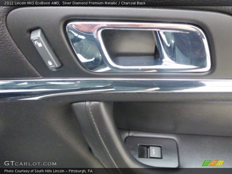 Silver Diamond Premium Metallic / Charcoal Black 2012 Lincoln MKS EcoBoost AWD