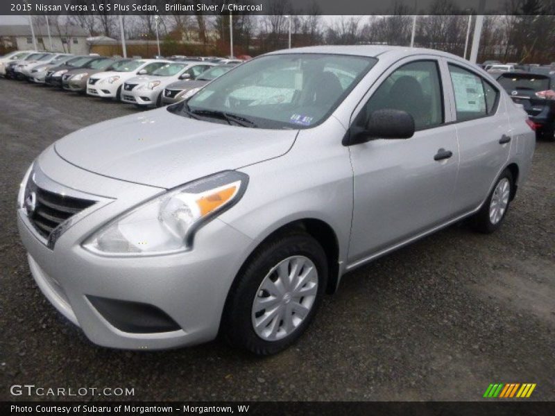 Brilliant Silver / Charcoal 2015 Nissan Versa 1.6 S Plus Sedan