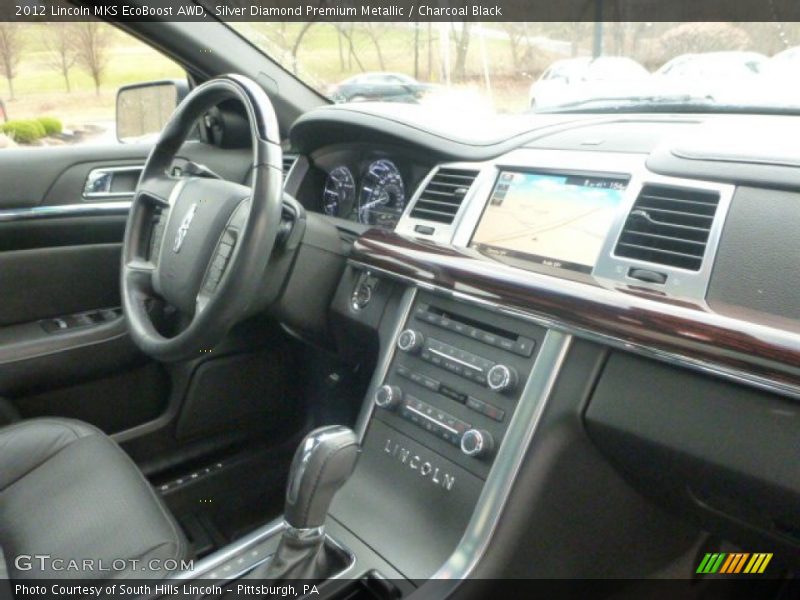 Silver Diamond Premium Metallic / Charcoal Black 2012 Lincoln MKS EcoBoost AWD