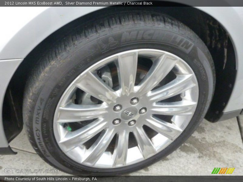 Silver Diamond Premium Metallic / Charcoal Black 2012 Lincoln MKS EcoBoost AWD