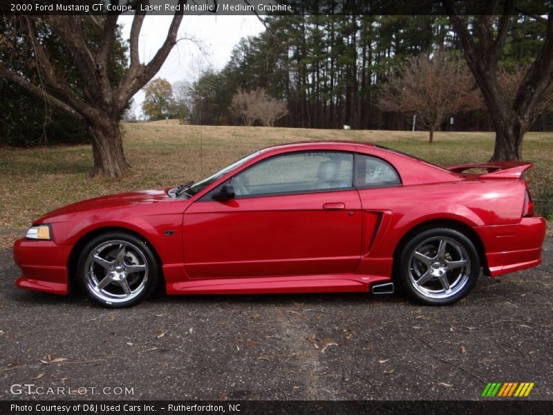 Laser Red Metallic / Medium Graphite 2000 Ford Mustang GT Coupe