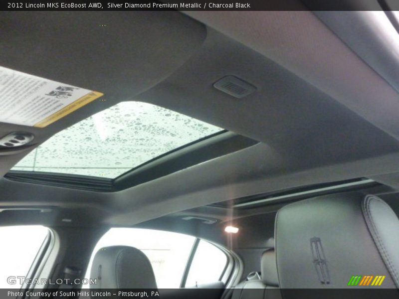 Silver Diamond Premium Metallic / Charcoal Black 2012 Lincoln MKS EcoBoost AWD