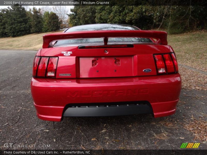 Laser Red Metallic / Medium Graphite 2000 Ford Mustang GT Coupe