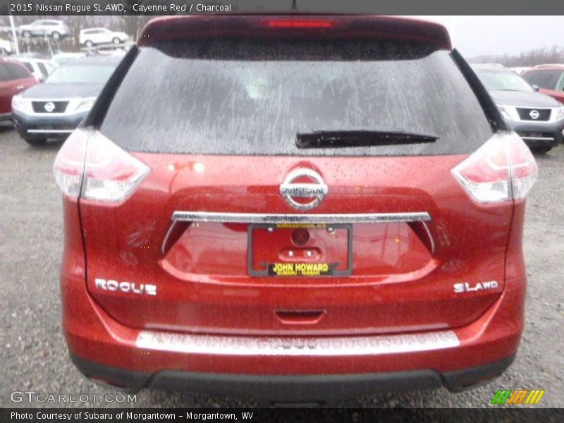 Cayenne Red / Charcoal 2015 Nissan Rogue SL AWD