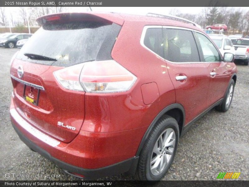 Cayenne Red / Charcoal 2015 Nissan Rogue SL AWD