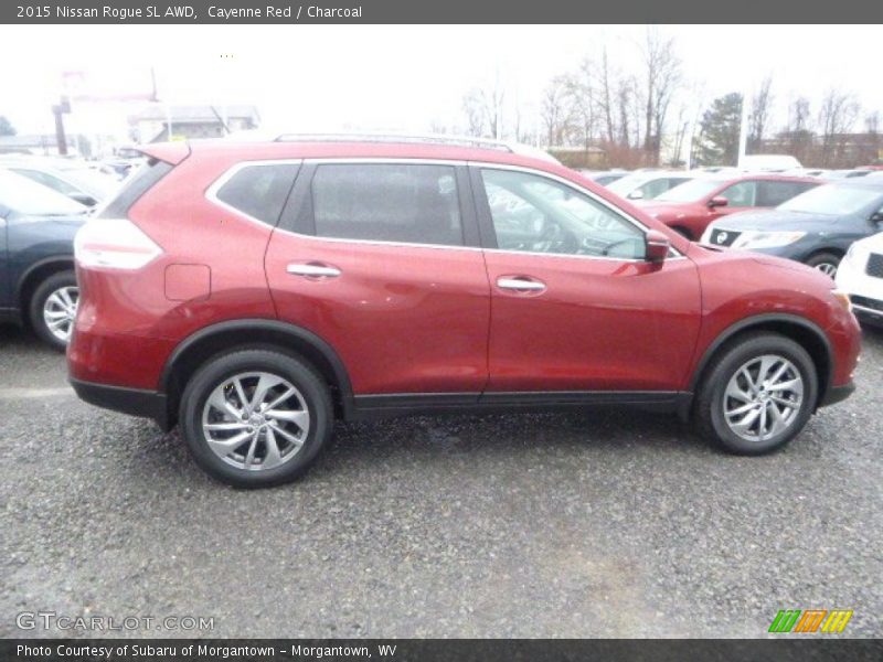 Cayenne Red / Charcoal 2015 Nissan Rogue SL AWD