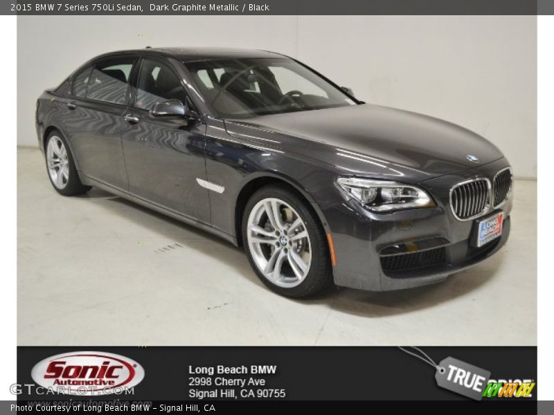 Dark Graphite Metallic / Black 2015 BMW 7 Series 750Li Sedan