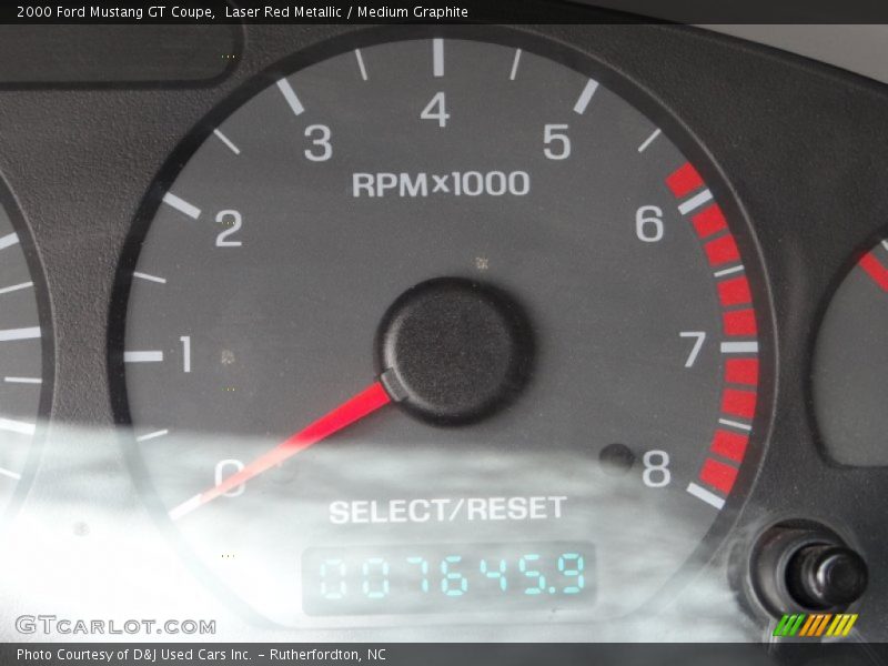 Laser Red Metallic / Medium Graphite 2000 Ford Mustang GT Coupe