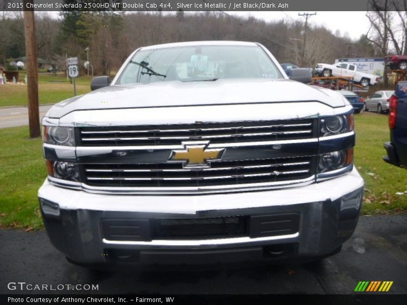 Silver Ice Metallic / Jet Black/Dark Ash 2015 Chevrolet Silverado 2500HD WT Double Cab 4x4