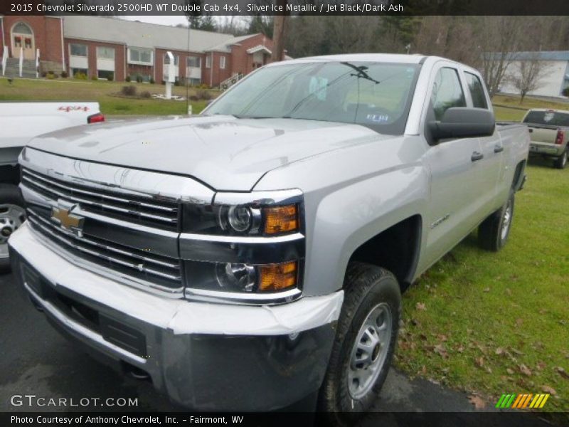 Silver Ice Metallic / Jet Black/Dark Ash 2015 Chevrolet Silverado 2500HD WT Double Cab 4x4