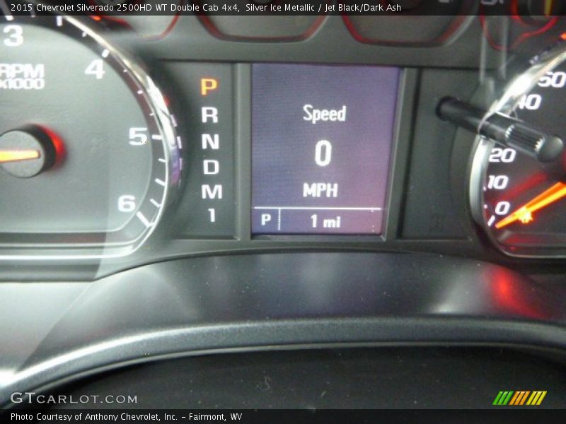 Silver Ice Metallic / Jet Black/Dark Ash 2015 Chevrolet Silverado 2500HD WT Double Cab 4x4