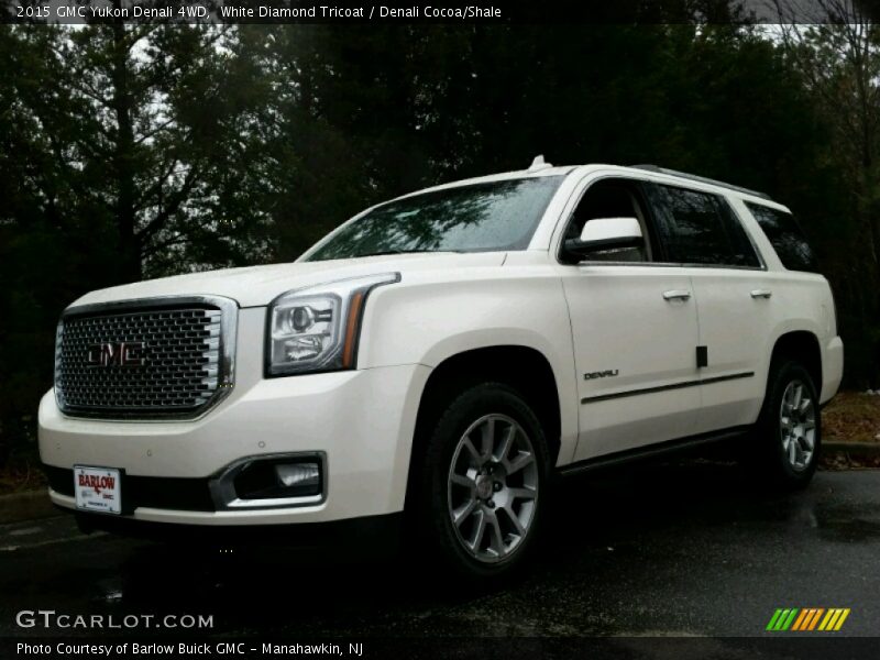 White Diamond Tricoat / Denali Cocoa/Shale 2015 GMC Yukon Denali 4WD