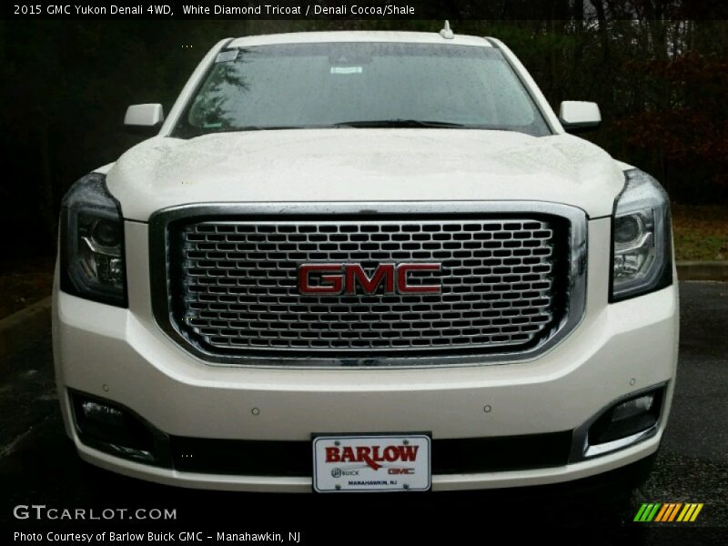 White Diamond Tricoat / Denali Cocoa/Shale 2015 GMC Yukon Denali 4WD