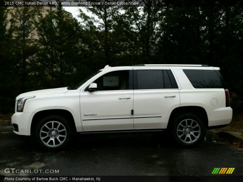 White Diamond Tricoat / Denali Cocoa/Shale 2015 GMC Yukon Denali 4WD