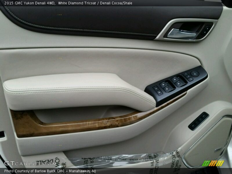 White Diamond Tricoat / Denali Cocoa/Shale 2015 GMC Yukon Denali 4WD