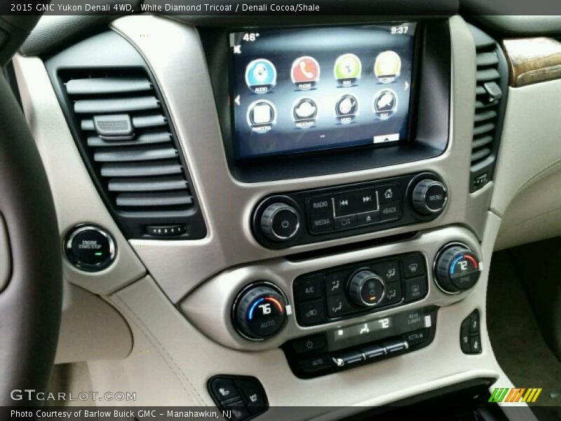 White Diamond Tricoat / Denali Cocoa/Shale 2015 GMC Yukon Denali 4WD