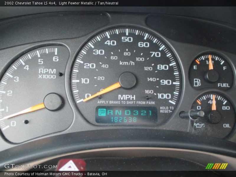  2002 Tahoe LS 4x4 LS 4x4 Gauges
