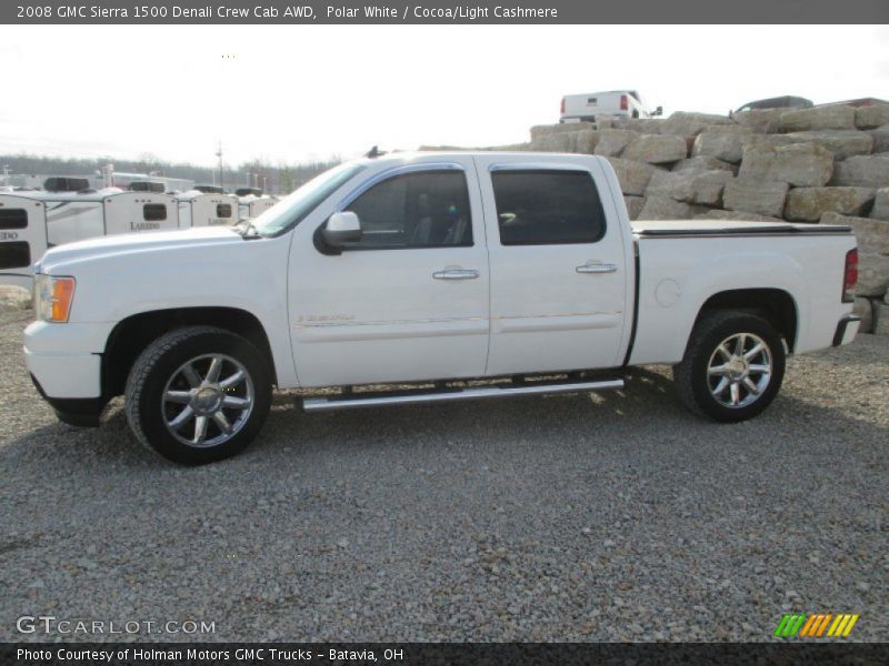 Polar White / Cocoa/Light Cashmere 2008 GMC Sierra 1500 Denali Crew Cab AWD