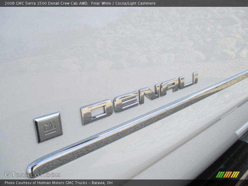 Polar White / Cocoa/Light Cashmere 2008 GMC Sierra 1500 Denali Crew Cab AWD