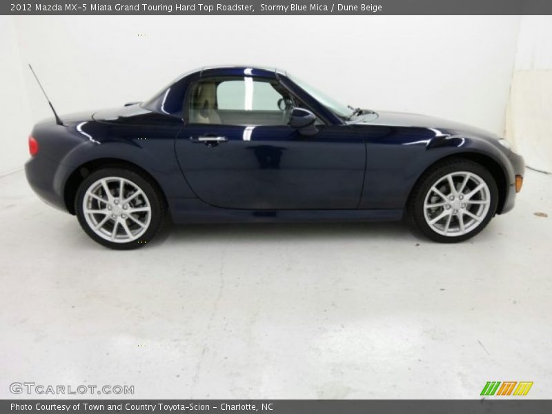 Stormy Blue Mica / Dune Beige 2012 Mazda MX-5 Miata Grand Touring Hard Top Roadster