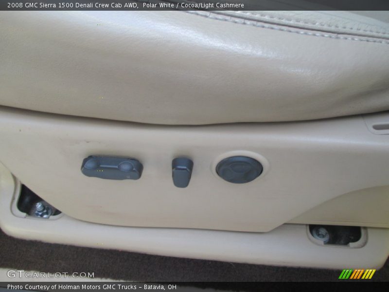 Polar White / Cocoa/Light Cashmere 2008 GMC Sierra 1500 Denali Crew Cab AWD