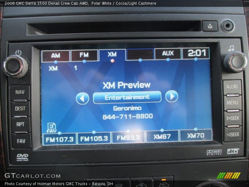 Polar White / Cocoa/Light Cashmere 2008 GMC Sierra 1500 Denali Crew Cab AWD