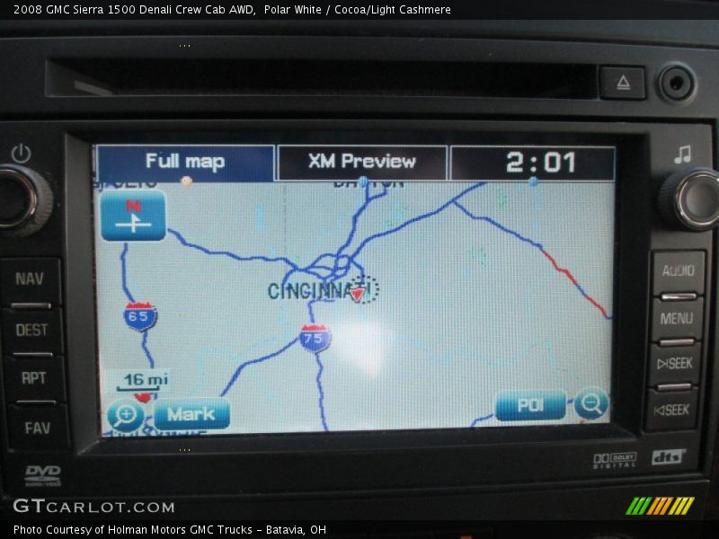 Polar White / Cocoa/Light Cashmere 2008 GMC Sierra 1500 Denali Crew Cab AWD