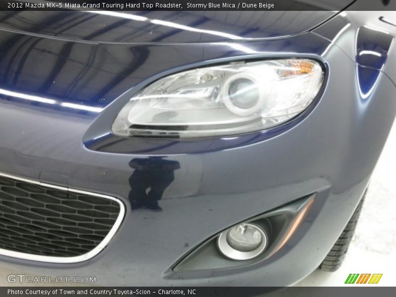 Stormy Blue Mica / Dune Beige 2012 Mazda MX-5 Miata Grand Touring Hard Top Roadster