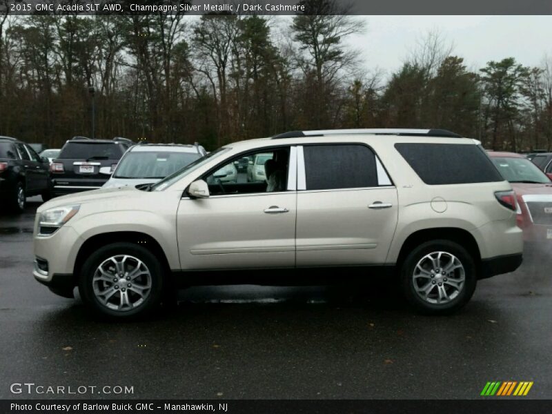 Champagne Silver Metallic / Dark Cashmere 2015 GMC Acadia SLT AWD