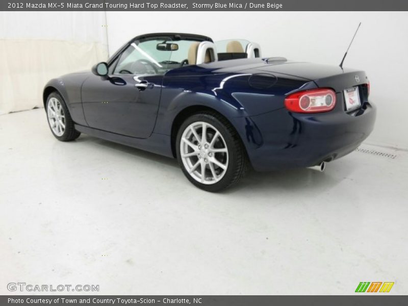 Stormy Blue Mica / Dune Beige 2012 Mazda MX-5 Miata Grand Touring Hard Top Roadster