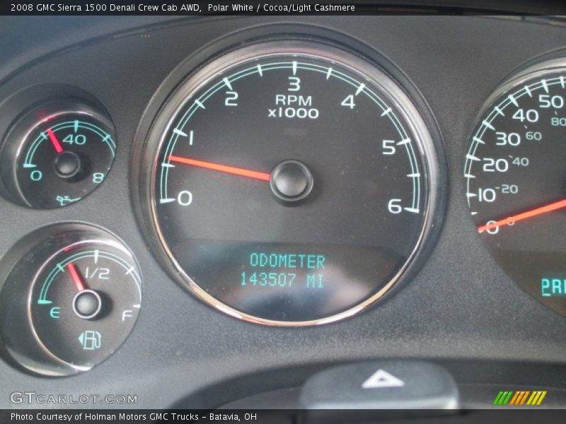 Polar White / Cocoa/Light Cashmere 2008 GMC Sierra 1500 Denali Crew Cab AWD