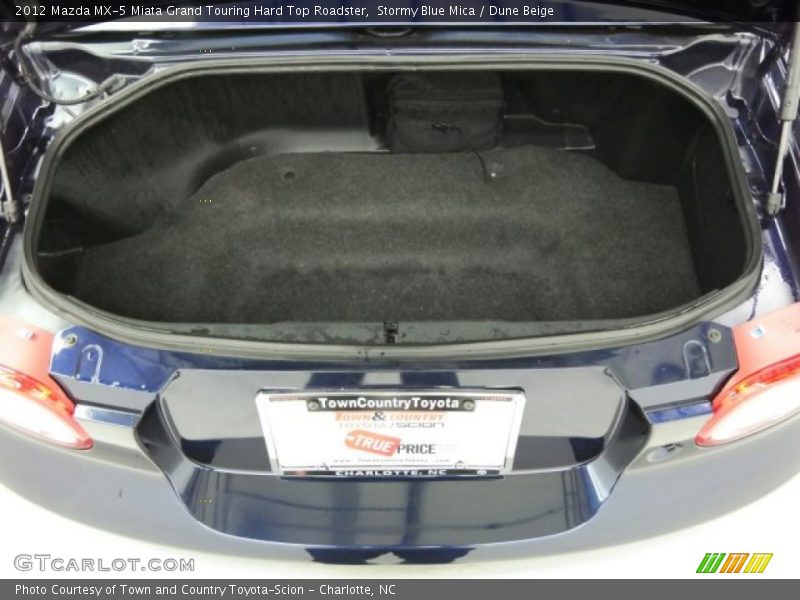 Stormy Blue Mica / Dune Beige 2012 Mazda MX-5 Miata Grand Touring Hard Top Roadster