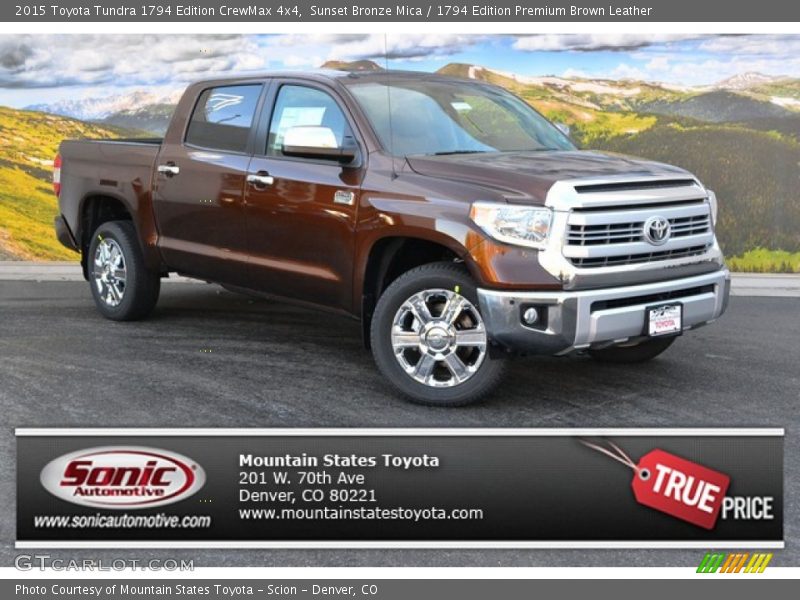 Sunset Bronze Mica / 1794 Edition Premium Brown Leather 2015 Toyota Tundra 1794 Edition CrewMax 4x4