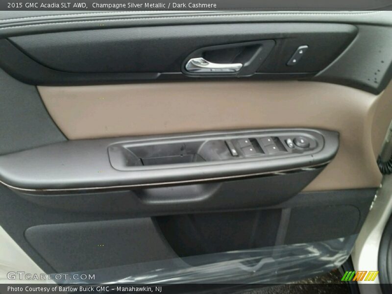 Champagne Silver Metallic / Dark Cashmere 2015 GMC Acadia SLT AWD