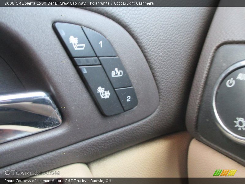 Polar White / Cocoa/Light Cashmere 2008 GMC Sierra 1500 Denali Crew Cab AWD