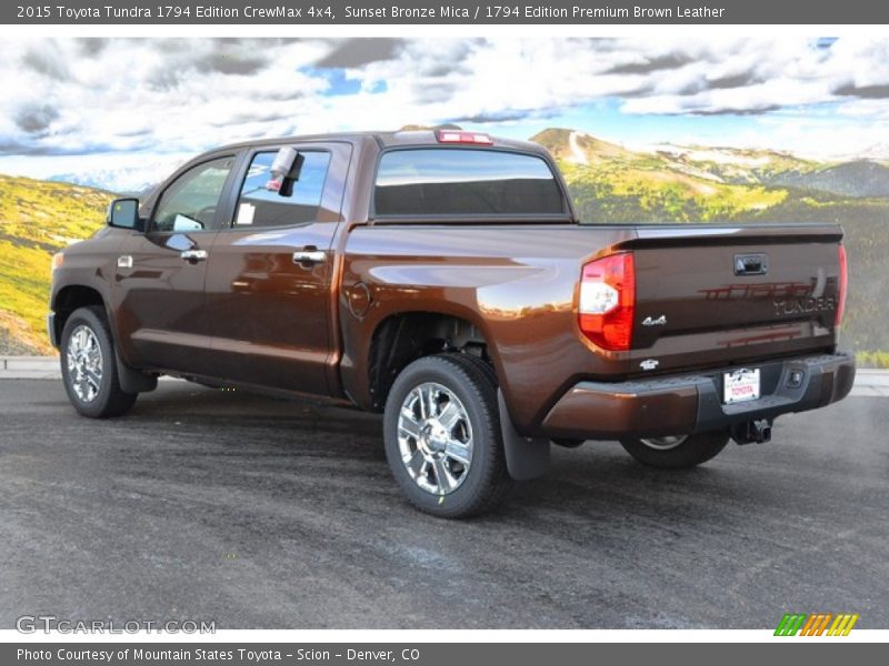 Sunset Bronze Mica / 1794 Edition Premium Brown Leather 2015 Toyota Tundra 1794 Edition CrewMax 4x4