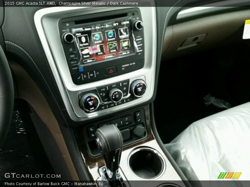 Champagne Silver Metallic / Dark Cashmere 2015 GMC Acadia SLT AWD