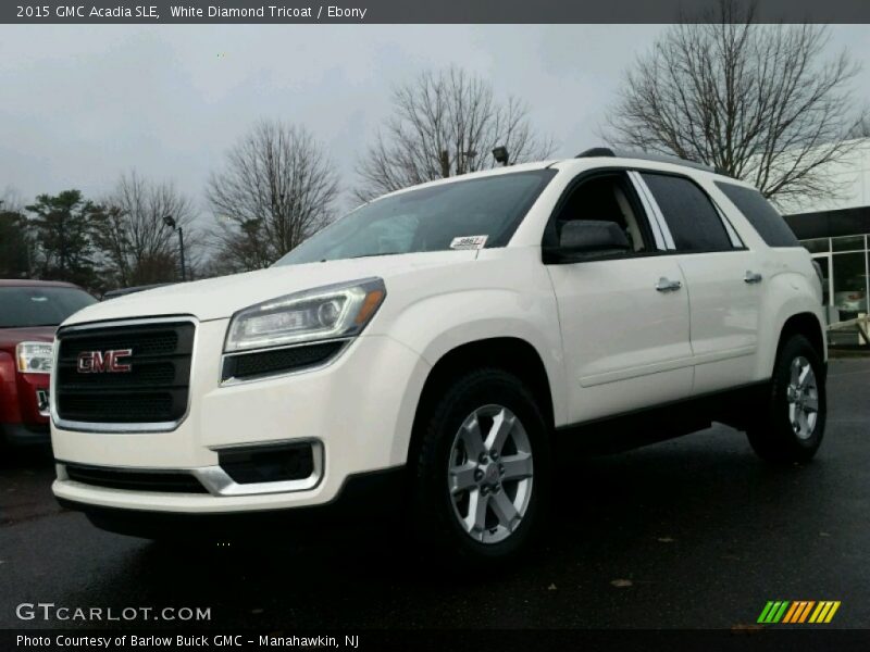 White Diamond Tricoat / Ebony 2015 GMC Acadia SLE