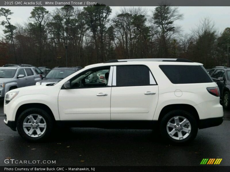 White Diamond Tricoat / Ebony 2015 GMC Acadia SLE