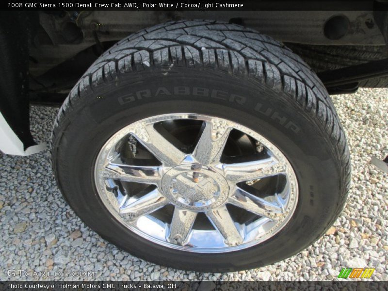 Polar White / Cocoa/Light Cashmere 2008 GMC Sierra 1500 Denali Crew Cab AWD